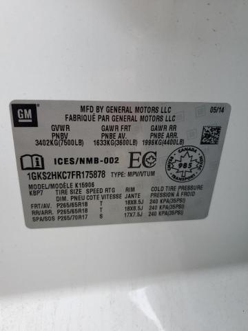 2015 GMC YUKON XL K 1GKS2HKC7FR175878