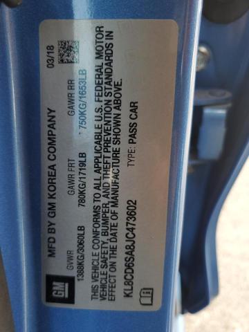 2018 CHEVROLET SPARK 1LT KL8CD6SA8JC473602