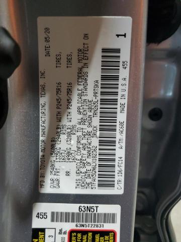2020 TOYOTA TACOMA DOU - 5TFAX5GN6LX182362