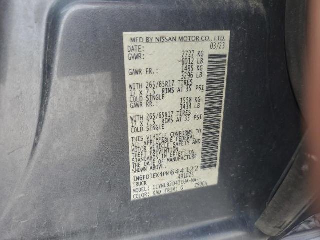 2023 NISSAN FRONTIER S 1N6ED1EK4PN644122