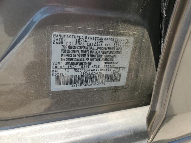 2017 NISSAN SENTRA S 3N1AB7AP6HY214496