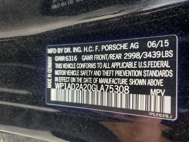 2016 PORSCHE CAYENNE GT WP1AD2A20GLA75308