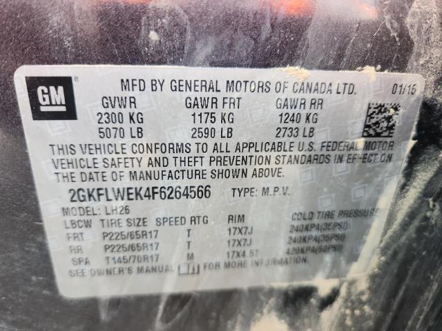 2015 GMC TERRAIN SL 2GKFLWEK4F6264566