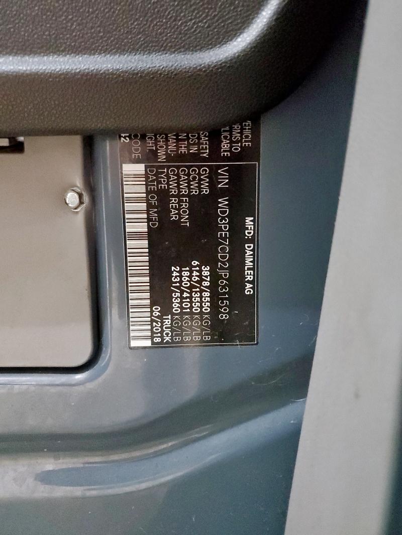 2018 MERCEDES-BENZ SPRINTER 2 WD3PE7CD2JP631598