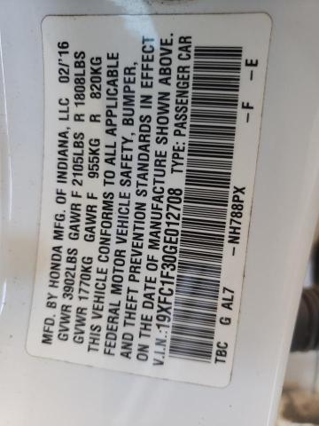 2016 HONDA CIVIC EX 19XFC1F30GE012708