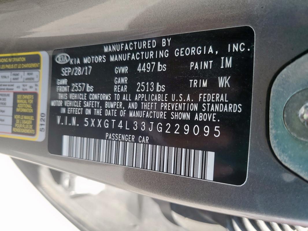 2018 KIA OPTIMA LX - 5XXGT4L33JG229095