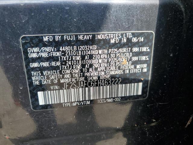 2015 SUBARU FORESTER 2 JF2SJAFC6FH463222