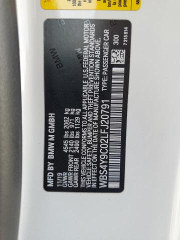 2020 BMW M4 WBS4Y9C02LFJ20791
