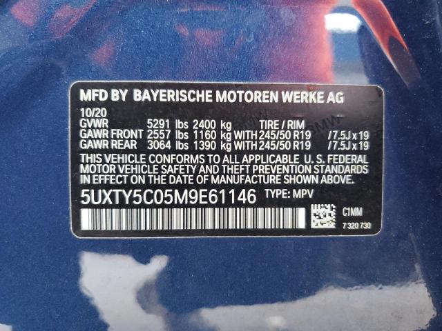 2021 BMW X3 XDRIVE30I 5UXTY5C05M9E61146