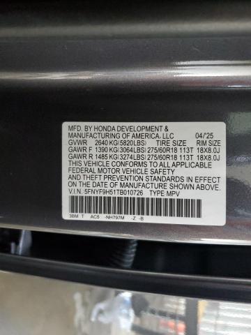 2026 HONDA PASSPORT T 5FNYF9H51TB010726
