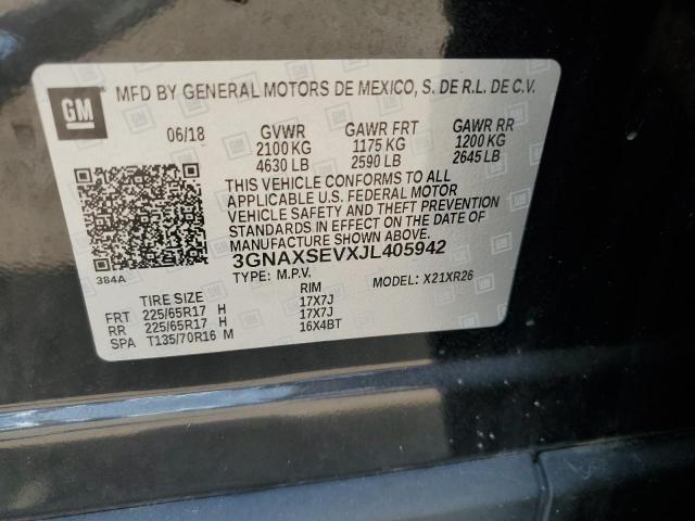 2018 CHEVROLET EQUINOX LT 3GNAXSEVXJL405942