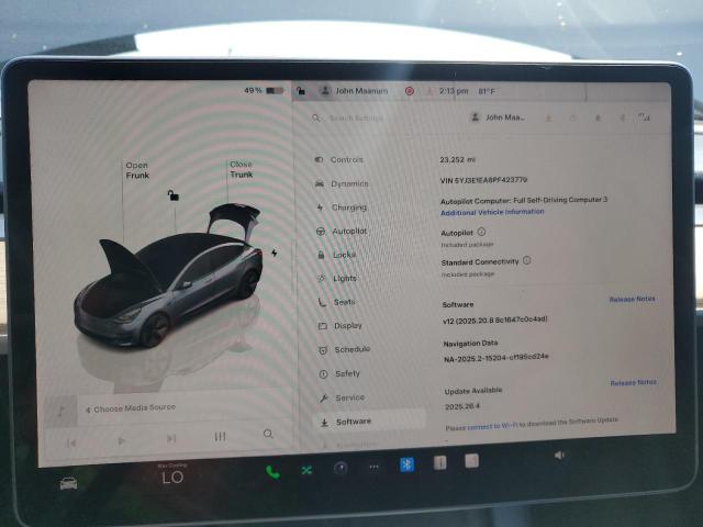 2023 TESLA MODEL 3 5YJ3E1EA8PF423779