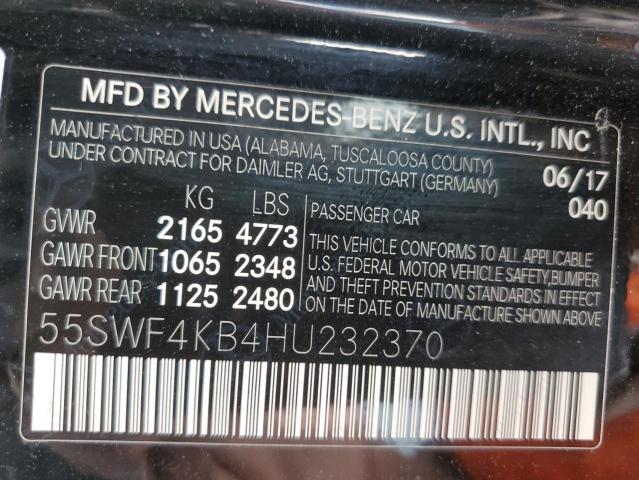 2017 MERCEDES-BENZ C 300 4MATIC 55SWF4KB4HU232370