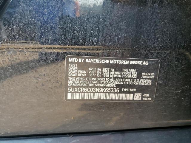 2022 BMW X5 XDRIVE40I 5UXCR6C03N9K65336