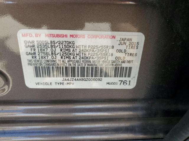 2016 MITSUBISHI OUTLANDER JA4JZ4AX8GZ006092