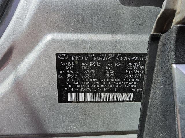 2019 HYUNDAI SANTA FE S 5NMS2CAD3KH113501