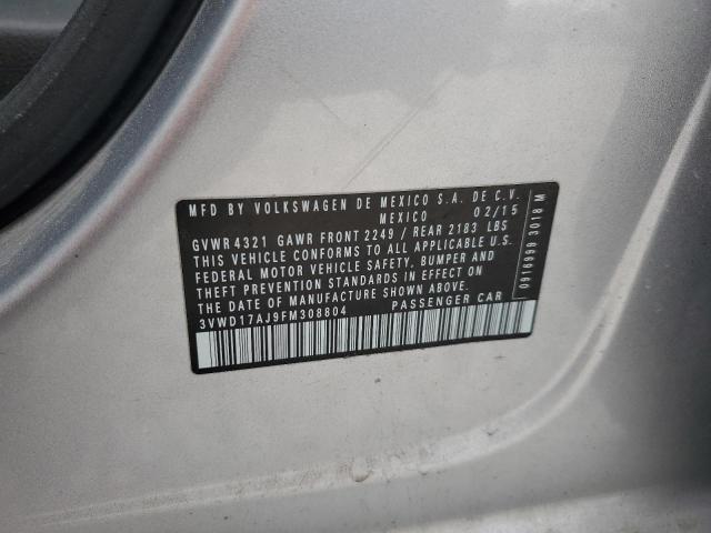 2015 VOLKSWAGEN JETTA SE 3VWD17AJ9FM308804