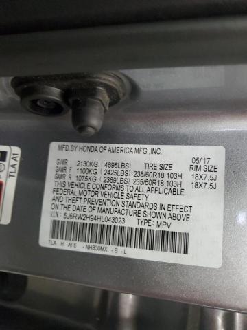 2017 HONDA CR-V TOURI 5J6RW2H94HL043023