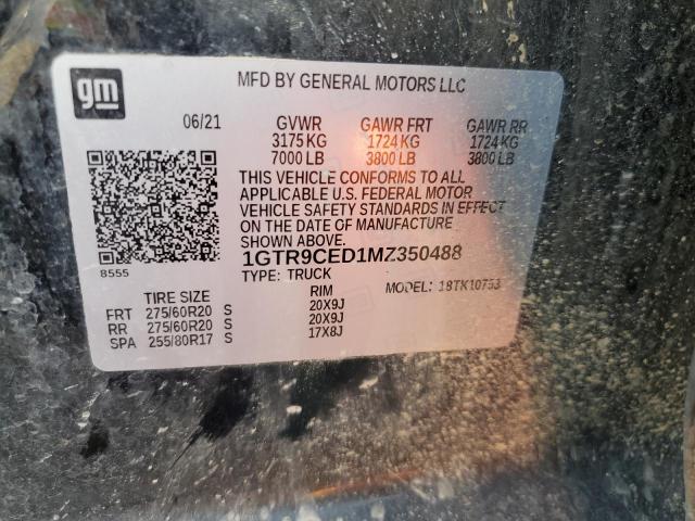 2021 GMC SIERRA K15 - 1GTR9CED1MZ350488