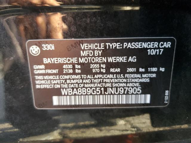 2018 BMW 330 I - WBA8B9G51JNU97905