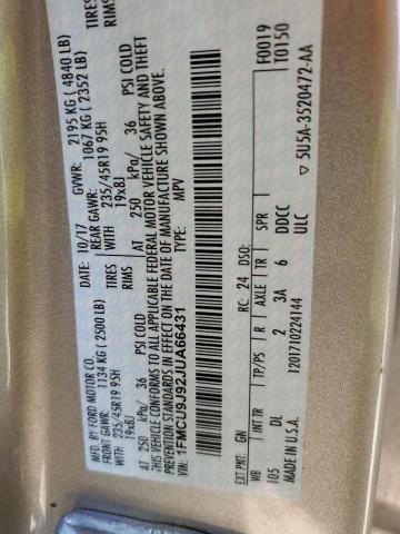 2018 FORD ESCAPE TITANIUM 1FMCU9J92JUA66431
