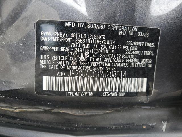 2024 SUBARU CROSSTREK JF2GUADC3RH208614