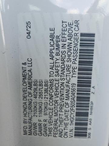 2025 HONDA ACCORD HYBRID SPORT 1HGCY2F50SA045619