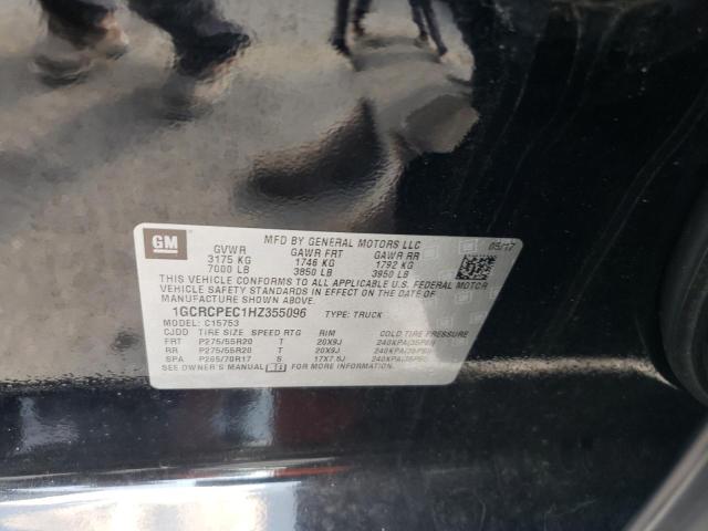 2017 CHEVROLET SILVERADO 1GCRCPEC1HZ355096