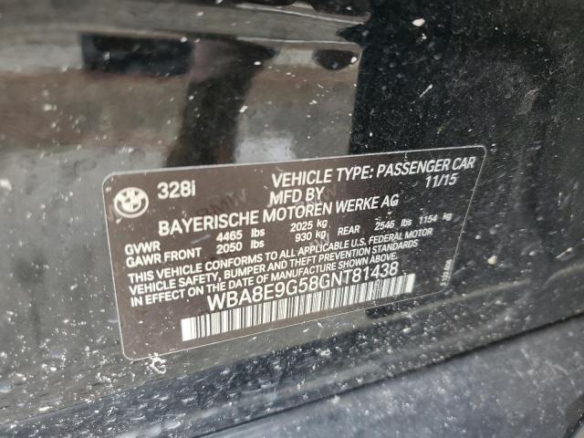2016 BMW 328 I SULE WBA8E9G58GNT81438