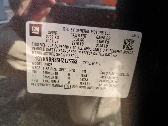 2017 CADILLAC XT5 LUXURY 1GYKNBRS6HZ126553