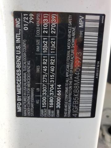 2021 MERCEDES-BENZ GLE 450 4M 4JGFB5KB8MA409973