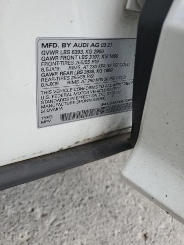 2021 AUDI Q7 PREMIUM WA1LJAF74MD036500