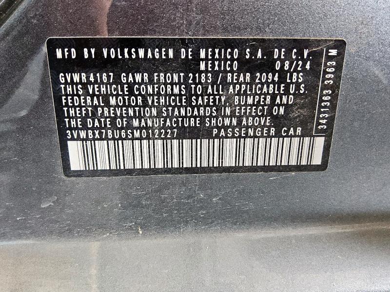 2025 VOLKSWAGEN JETTA SPOR 3VWBX7BU6SM012227