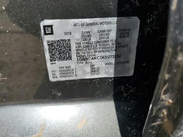 2019 CHEVROLET TAHOE C150 - 1GNSCAKC1KR273192