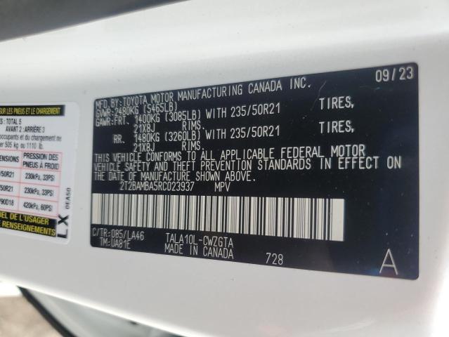 2024 LEXUS RX 350 BASE 2T2BAMBA5RC023937