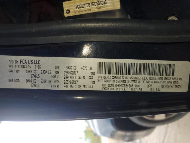 2016 JEEP COMPASS LA 1C4NJDEB7GD654940