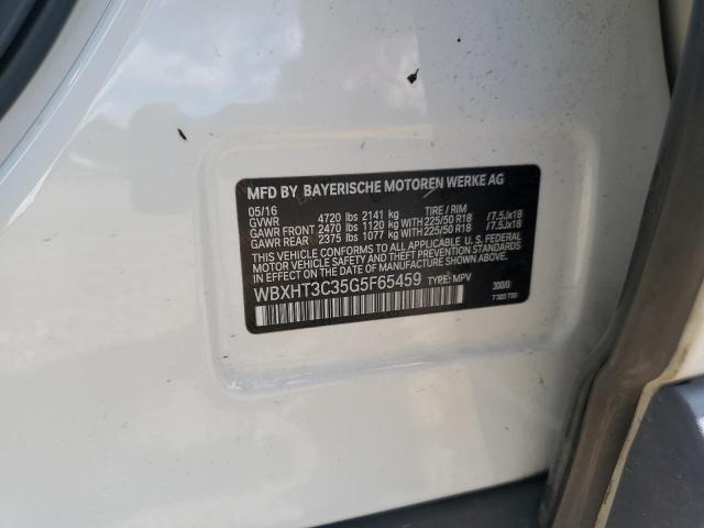 2016 BMW X1 XDRIVE2 WBXHT3C35G5F65459