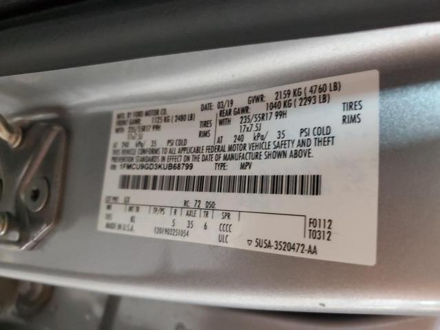 2019 FORD ESCAPE SE - 1FMCU9GD3KUB68799