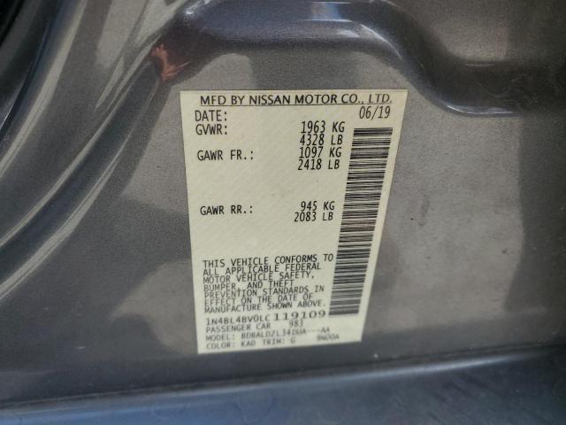 2020 NISSAN ALTIMA S 1N4BL4BV0LC119109