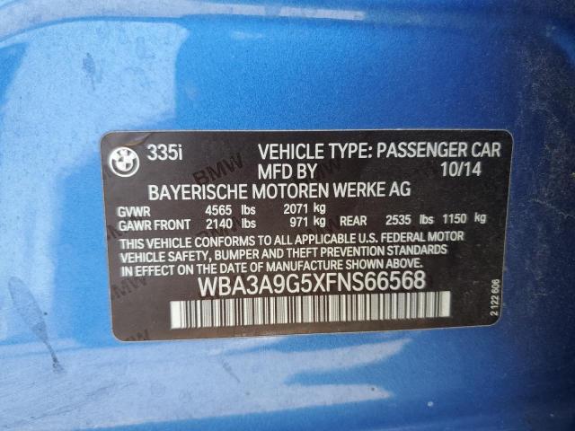 2015 BMW 335 I WBA3A9G5XFNS66568
