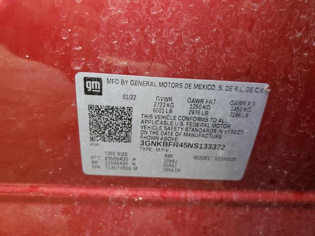 2022 CHEVROLET BLAZER PREMIER 3GNKBFR45NS133372