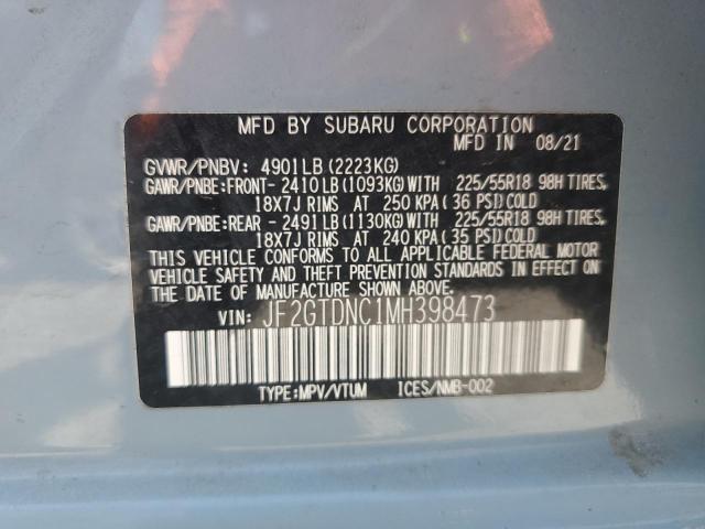 2021 SUBARU CROSSTREK JF2GTDNC1MH398473