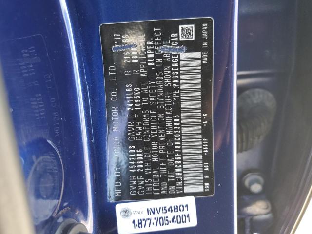 2017 HONDA ACCORD TOURING HYBRID JHMCR6F78HC023805