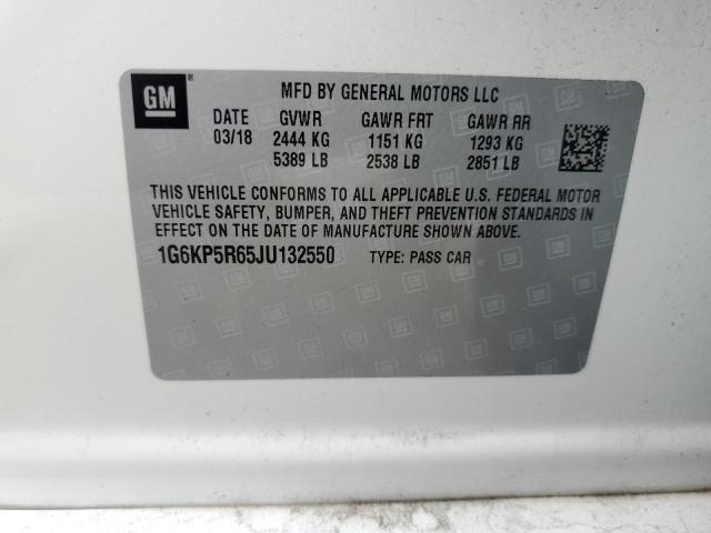 2018 CADILLAC CT6 PLATIN 1G6KP5R65JU132550