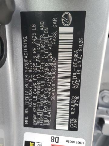 2024 LEXUS ES 300H BASE 58ADA1C17RU052843