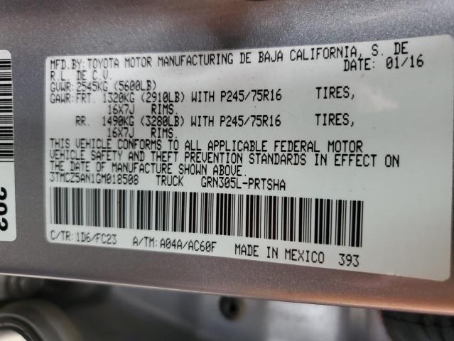 2016 TOYOTA TACOMA DOUBLE CAB 3TMCZ5AN1GM018508