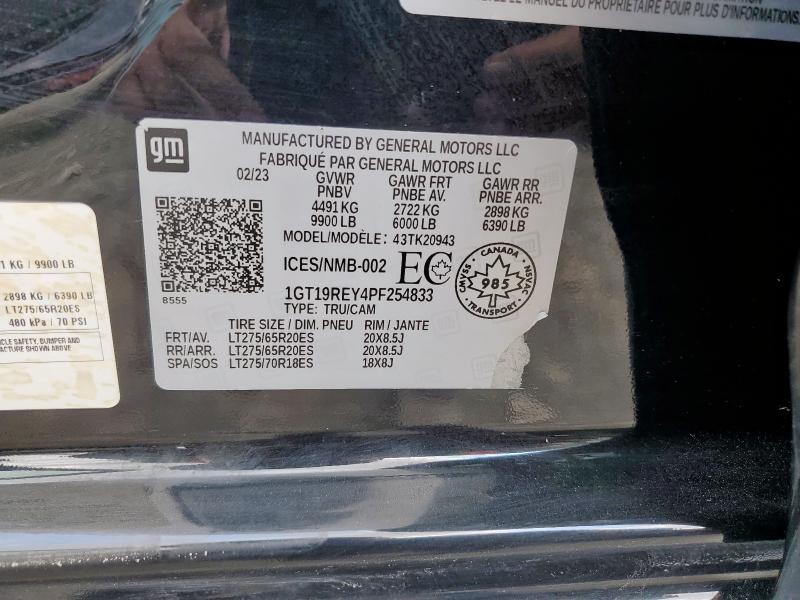 2023 GMC SIERRA K25 1GT19REY4PF254833
