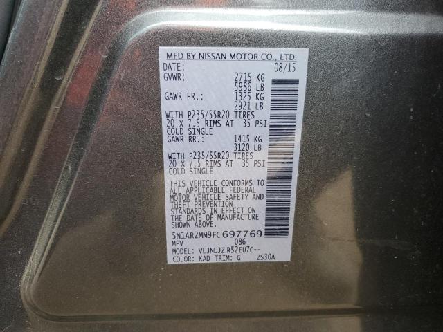 2015 NISSAN PATHFINDER 5N1AR2MM9FC697769