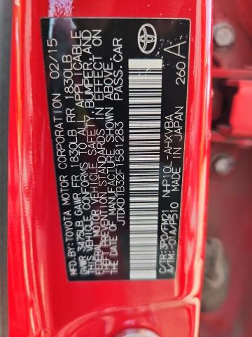 2015 TOYOTA PRIUS C JTDKDTB32F1581283