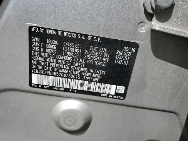 2016 HONDA HR-V 3CZRU6H52GM739015